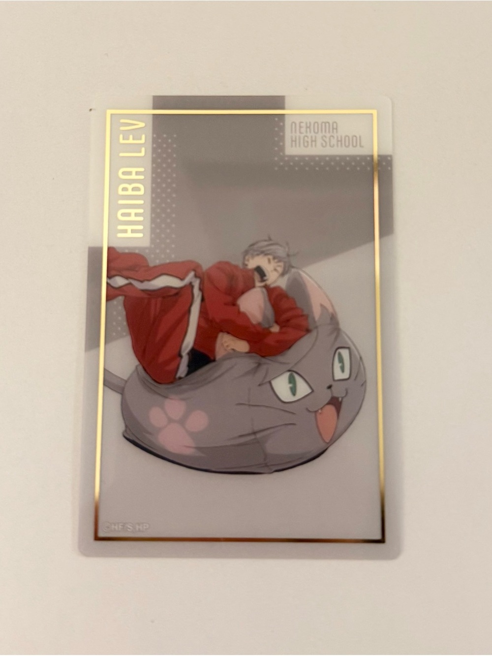 Anime official collectible haikyuu haikyu card lev